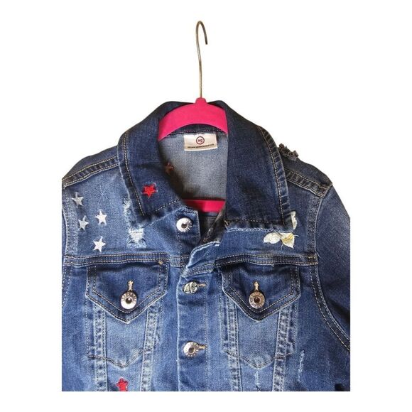 ADRIANO GOLDSCHMIED AG Kids Embroidered Jean Jacket - Size Medium - Picture 3 of 9